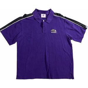 Baltimore Ravens Polo Shirt XL Purple NFL Team Logo Short Sleeve